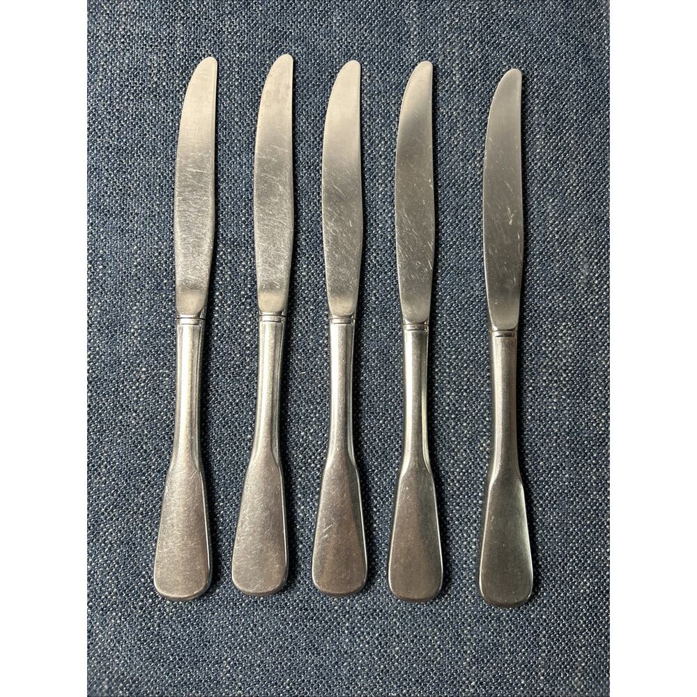 Set of 5 Sears Traditions Independence Stainless Silverware 9” Dinner Knife